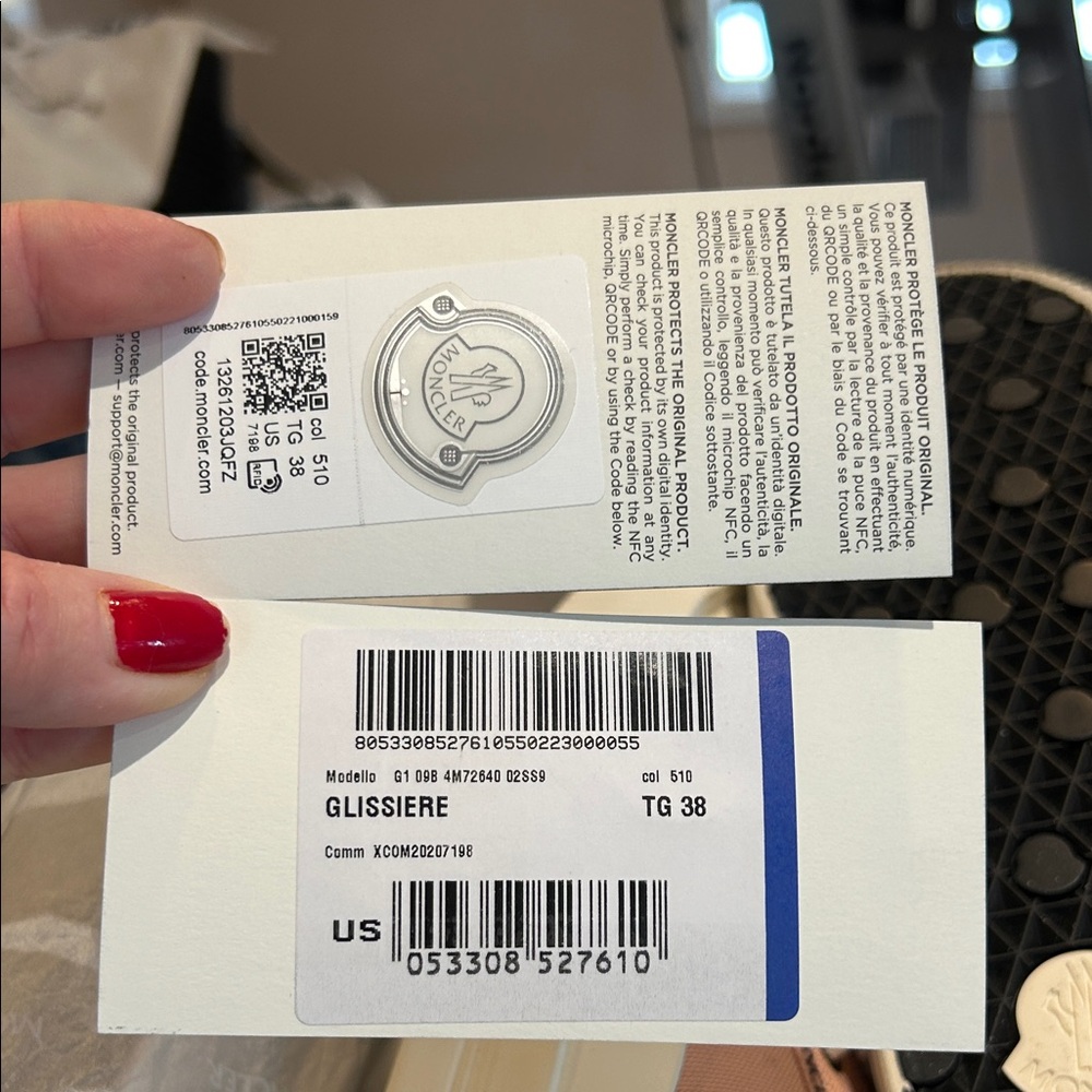 Moncler Blush and White Women's Sneakers Brand New! - Picture 5 of 6